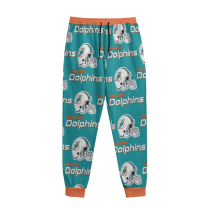 Miami Football Game Day All-Over Print Men's Sweatpants With Waistband