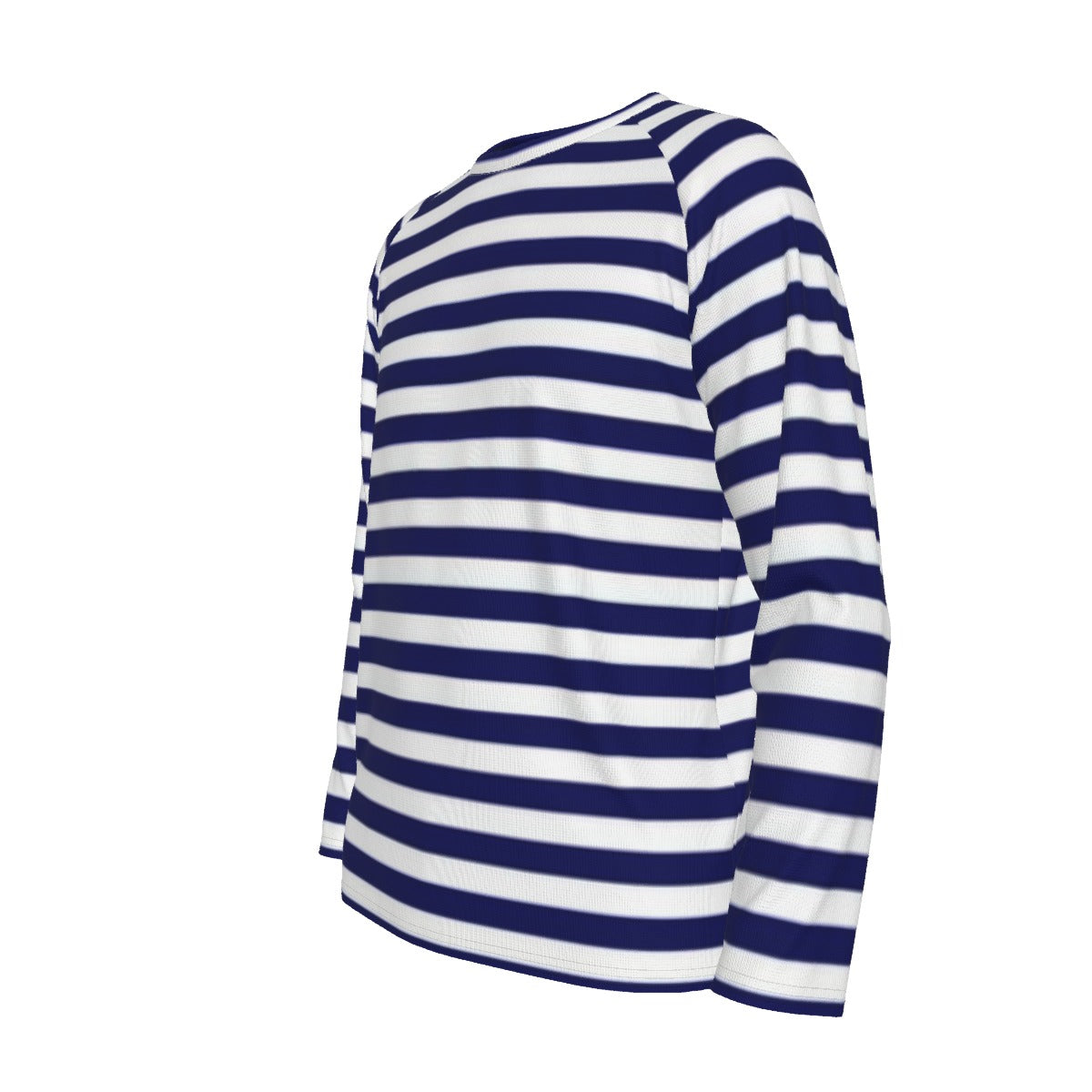 Navy and White Striped Long Sleeve Shirt – Classic Breton Style