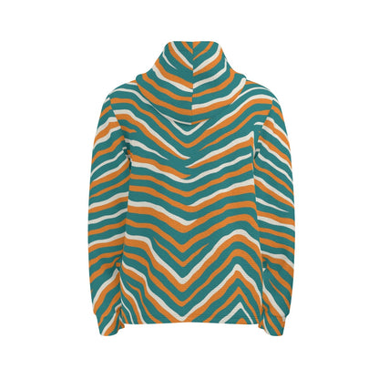 Miami Football Game Day All-Over Print Men's Half  Button Hoodie