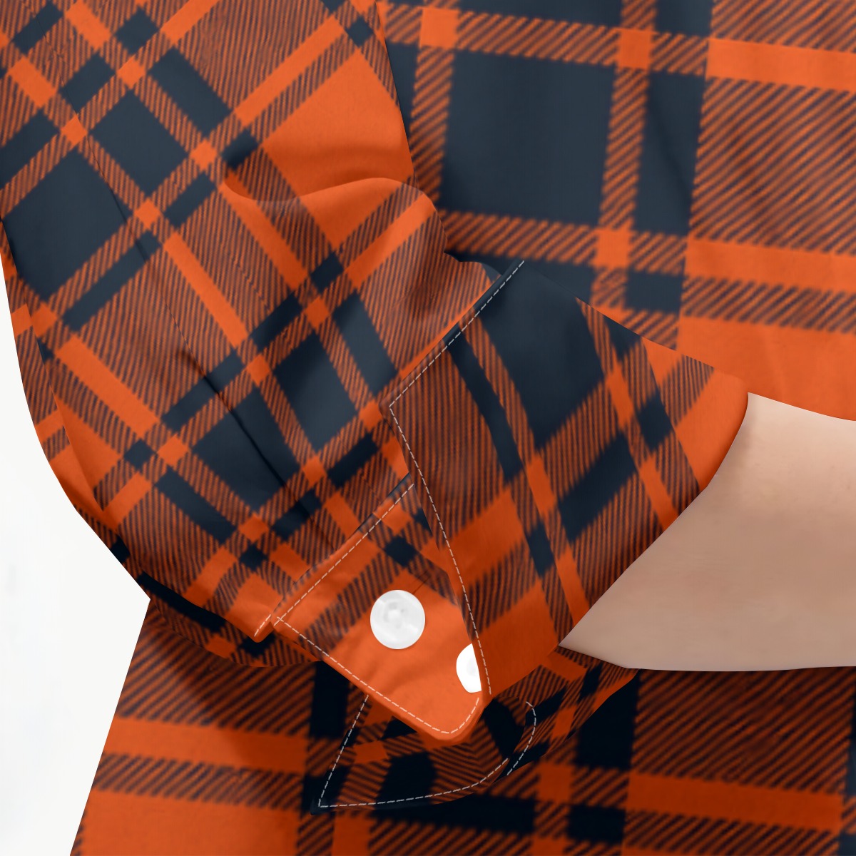 Illinois Urbana - Fighting Illini Tartan Plaid Women's 3/4 Sleeve Shirt