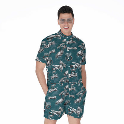 Philadelphia Football Game Day All-Over Print Men's Rompers
