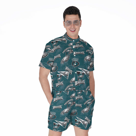 Philadelphia Football Game Day All-Over Print Men's Rompers