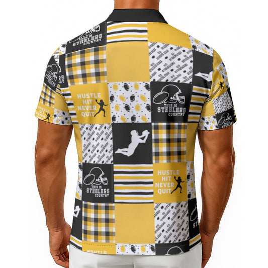 Pittsburgh Steelers All-Over Print Men's Hawaiian Shirt With Button Closure