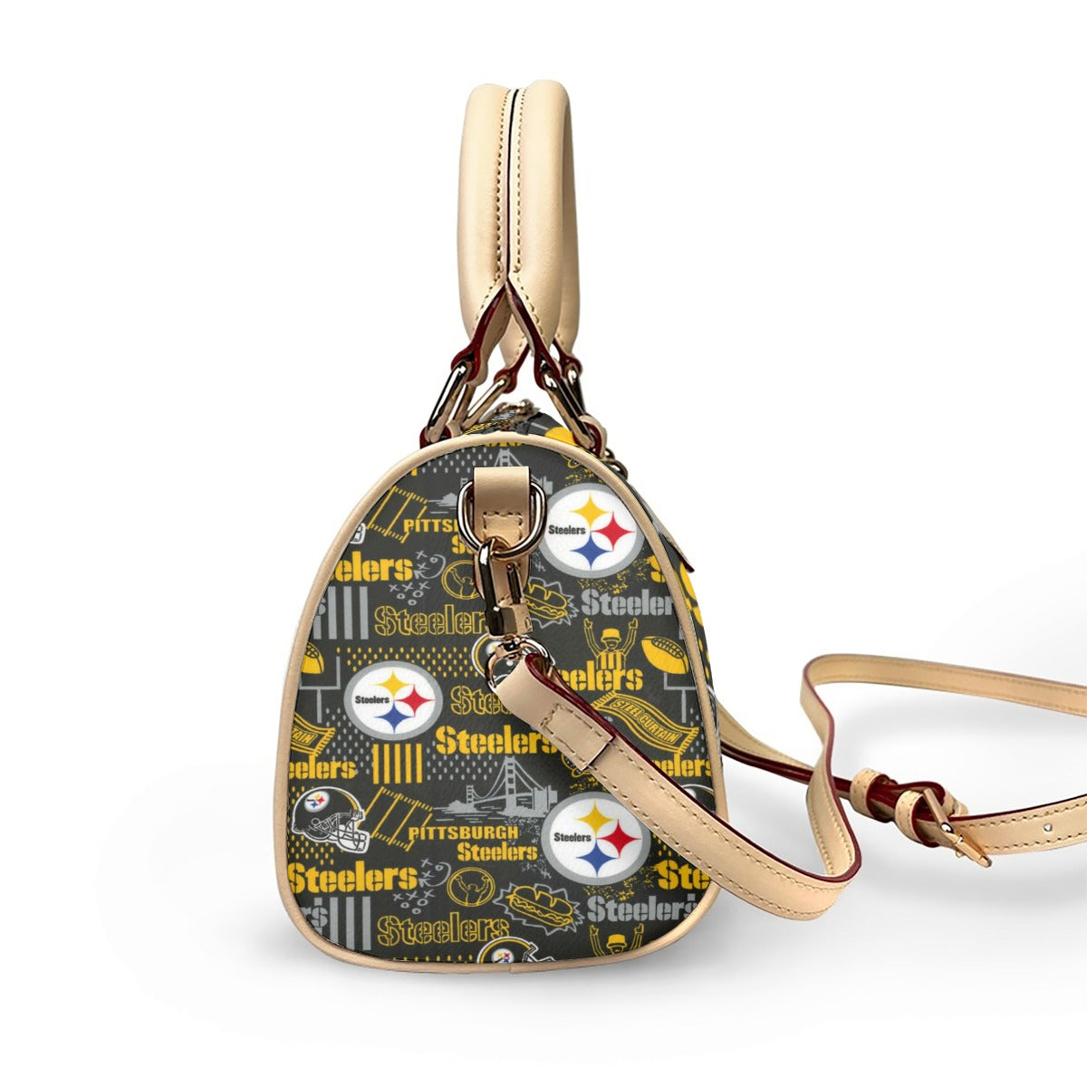 Classic Barrel-Shaped PU Leather Handbag