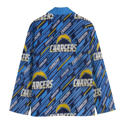 Los Angeles Chargers suit Flat Lapel Collar Blazer