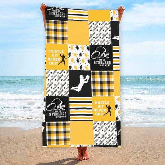 Adult Beach towel Vertical Style For the USA|320GSM