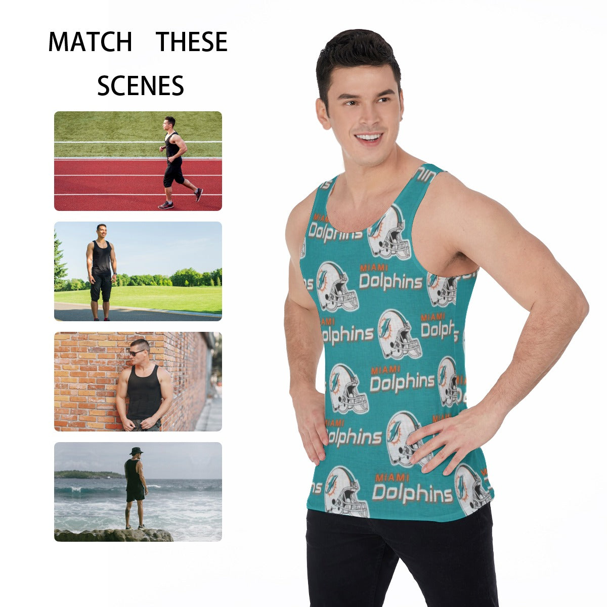 Miami Football Game Day All-Over Print Men's Tank Top