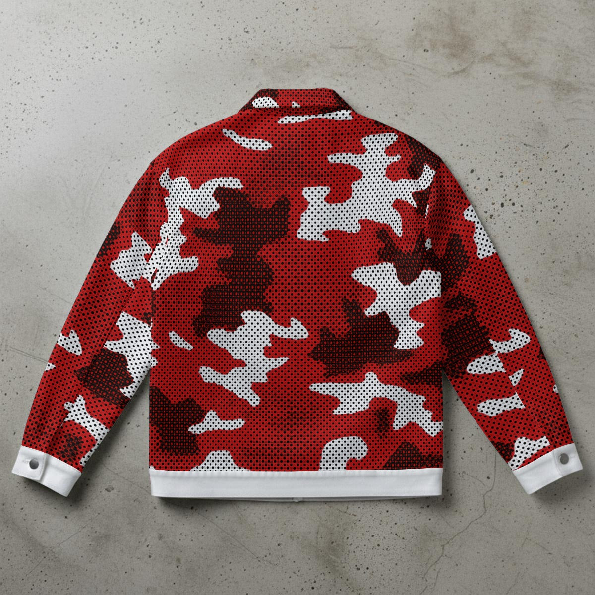 Urban Legend Indiana Red White Camo Unisex Collared Jacket