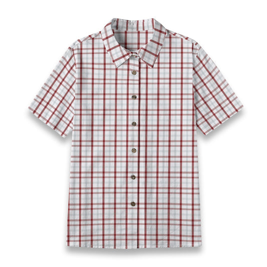 Indiana Tartan Plaid Bloomington  Hoosiers Women's Shirt | 125GSM Cotton