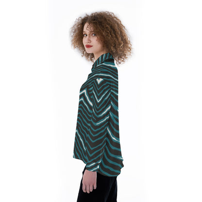 Philadelphia Football Game Day All-Over Print Women's Satin Shirt