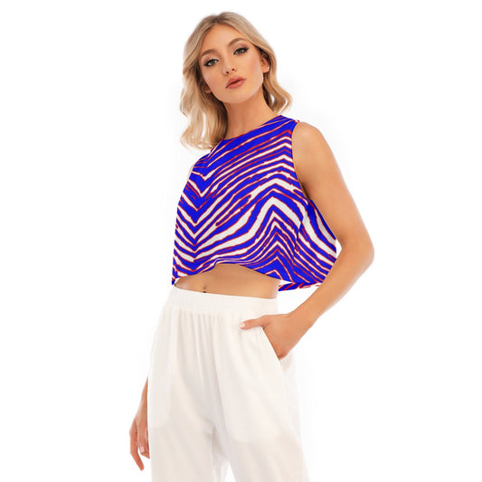Buffalo Bills Zubaz Women's Sleeveless Cropped Top