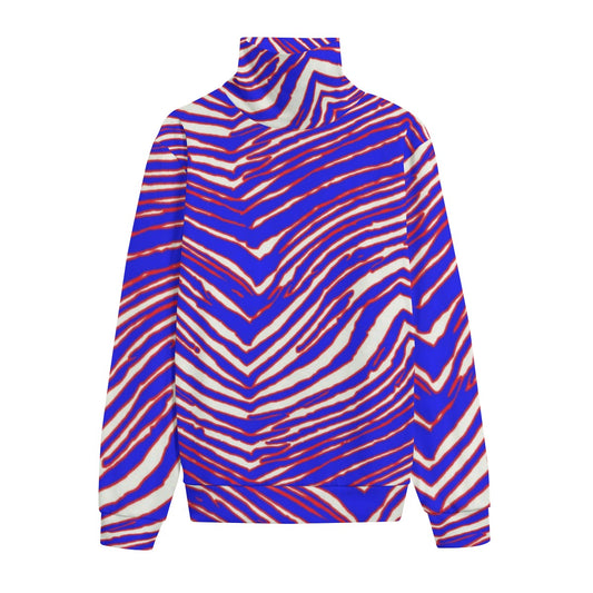 Buffalo Bills Zubaz Unisex Turtleneck Knitted Fleece Sweater
