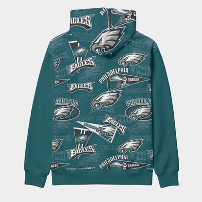 Philadelphia Football Game Day All-Over Print Men's Pullover Hoodie