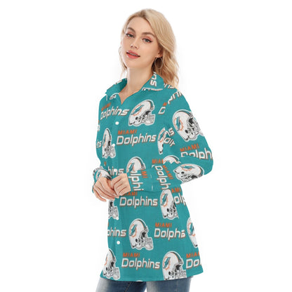 Miami Football Game Day All-Over Print Women's Long Shirt