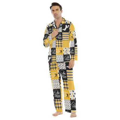 All-Over Print Men's Lapel Pajama Set