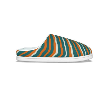Miami Football Game Day All-Over Print Men's Plush Slippers