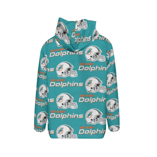 Miami Football Game Day All-Over Print Children's Waterproof And Windproof Jacket