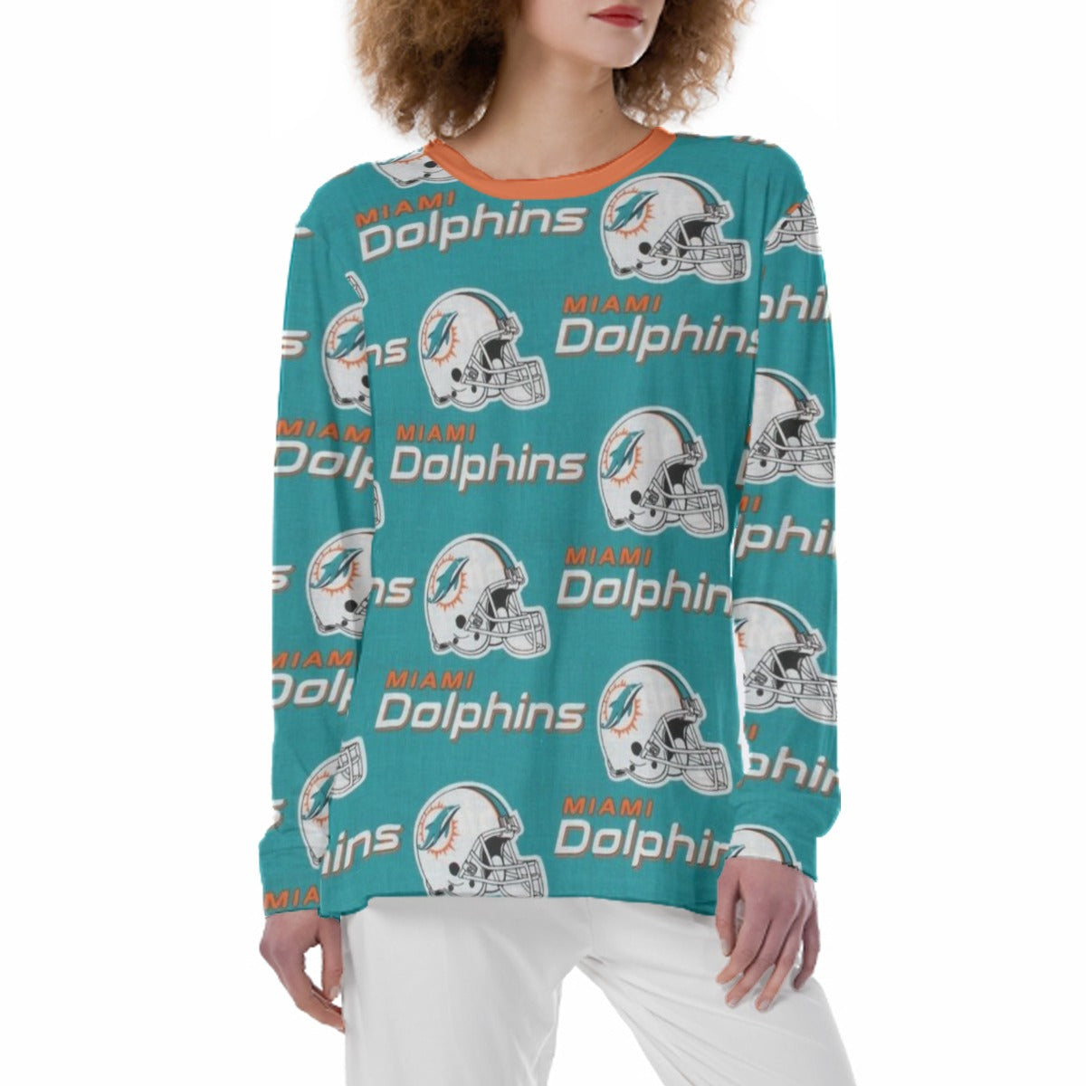 Miami Football Game Day All-Over Print Women'S Pajama T-shirt|180GSM