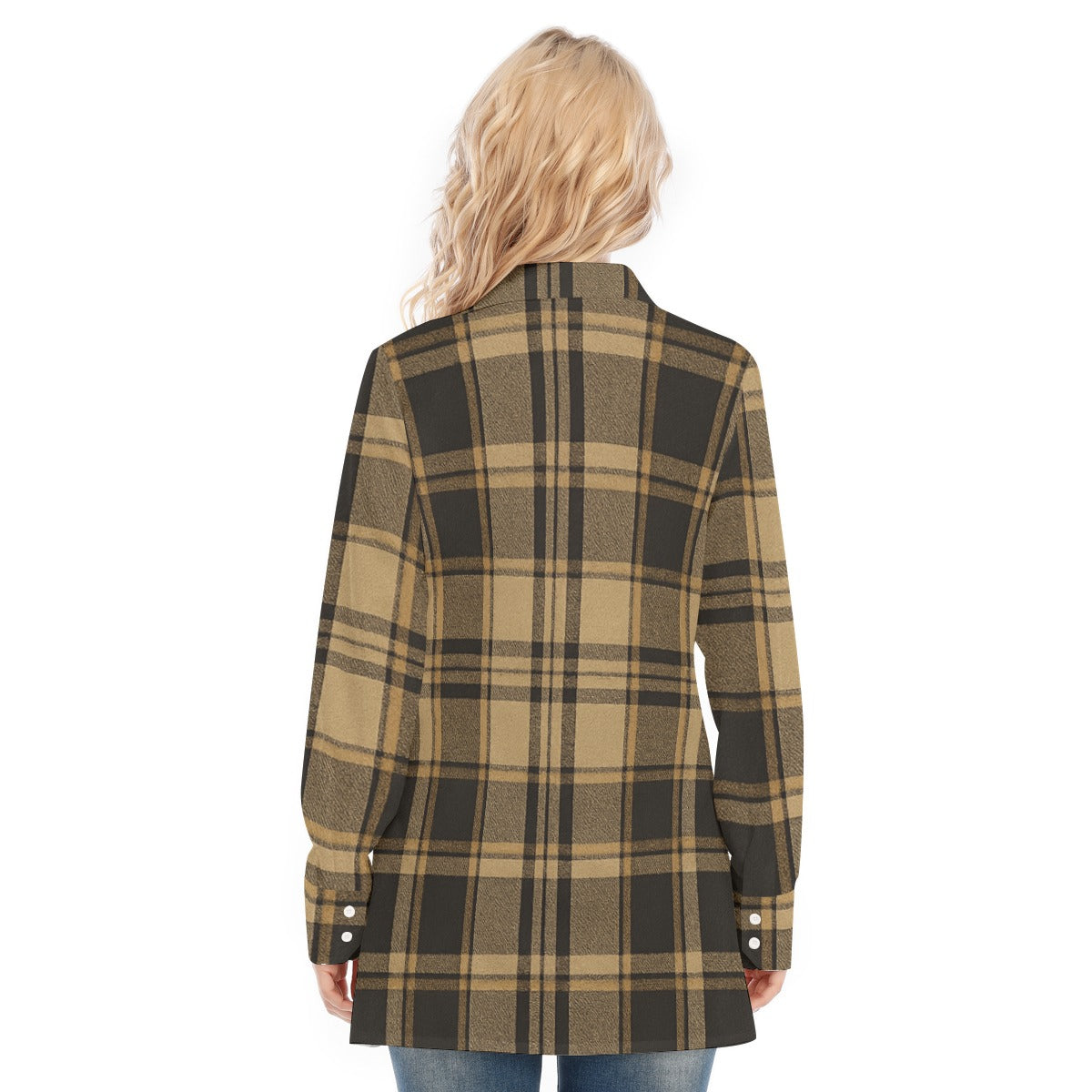 Colorado Tartan Plaid Women's Long Shirt |115GSM Cotton poplin