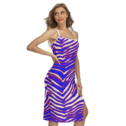 Buffalo Bills Zubaz Women's Back Cross Cami Dress