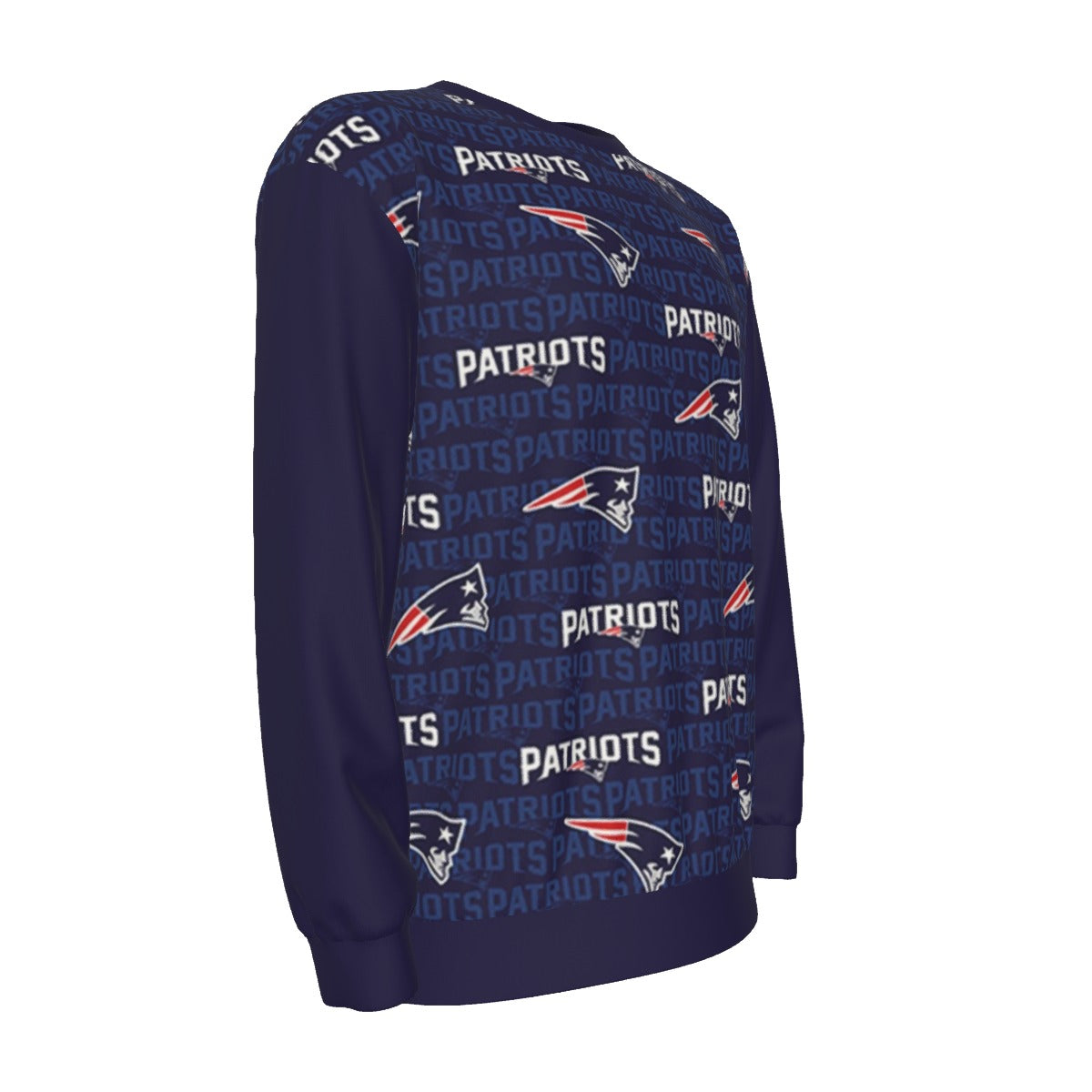 New England Football Game Day All-Over Print Men's long Sleeve T-Shirt With Dropped Shoulders  | Interlock