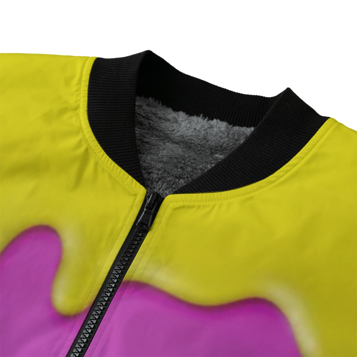 Spray Paint Drips CMYK Realistic Paint Vector Illustration Fleece Bomber Jacket – Bold Graffiti Stre