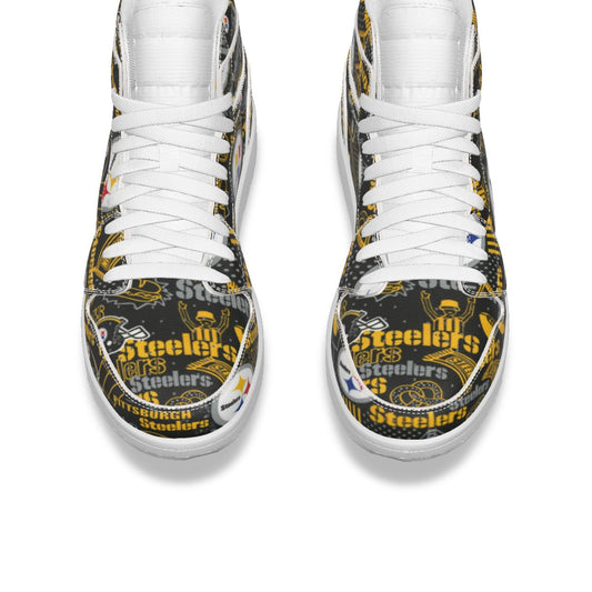 Pittsburgh Steelers Women's Synthetic Leather Stitching Shoes