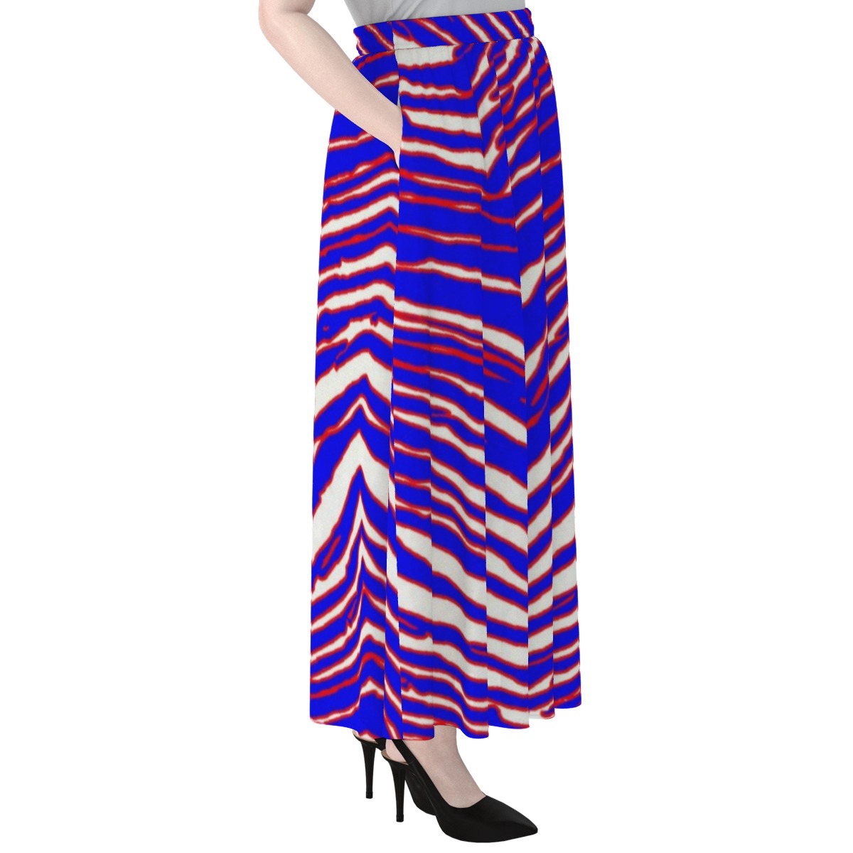 Buffalo Bills Zubaz Women's Maxi Chiffon Skirts With Lining