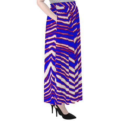Buffalo Bills Zubaz Women's Maxi Chiffon Skirts With Lining