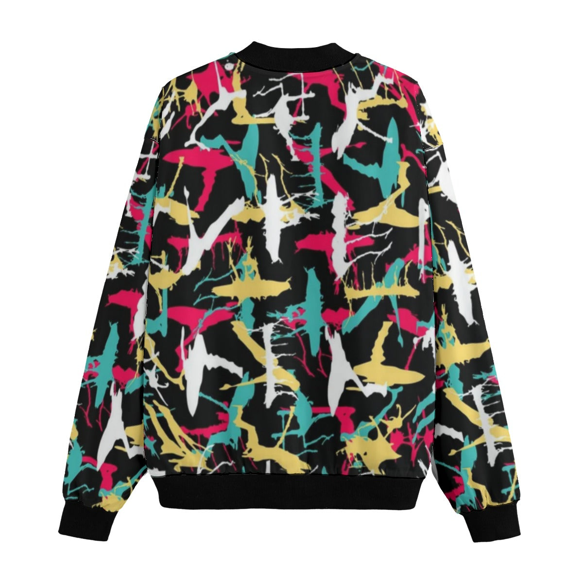 Wildstyle Graffiti Abstract Colors Urban Fleece Bomber Jacket