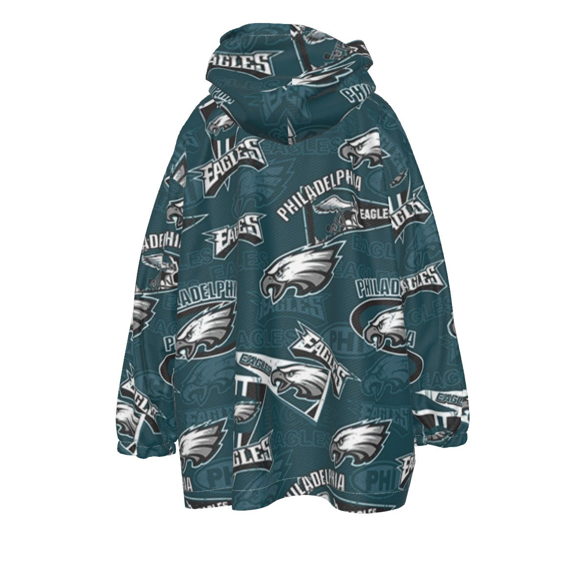 Philadelphia Football Game Day All-Over Print Kid's Sherpa Fleece Hoodie Blanket