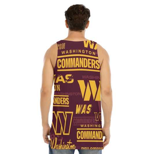 Washington Commanders Men's Curved Hem Long Tank Top