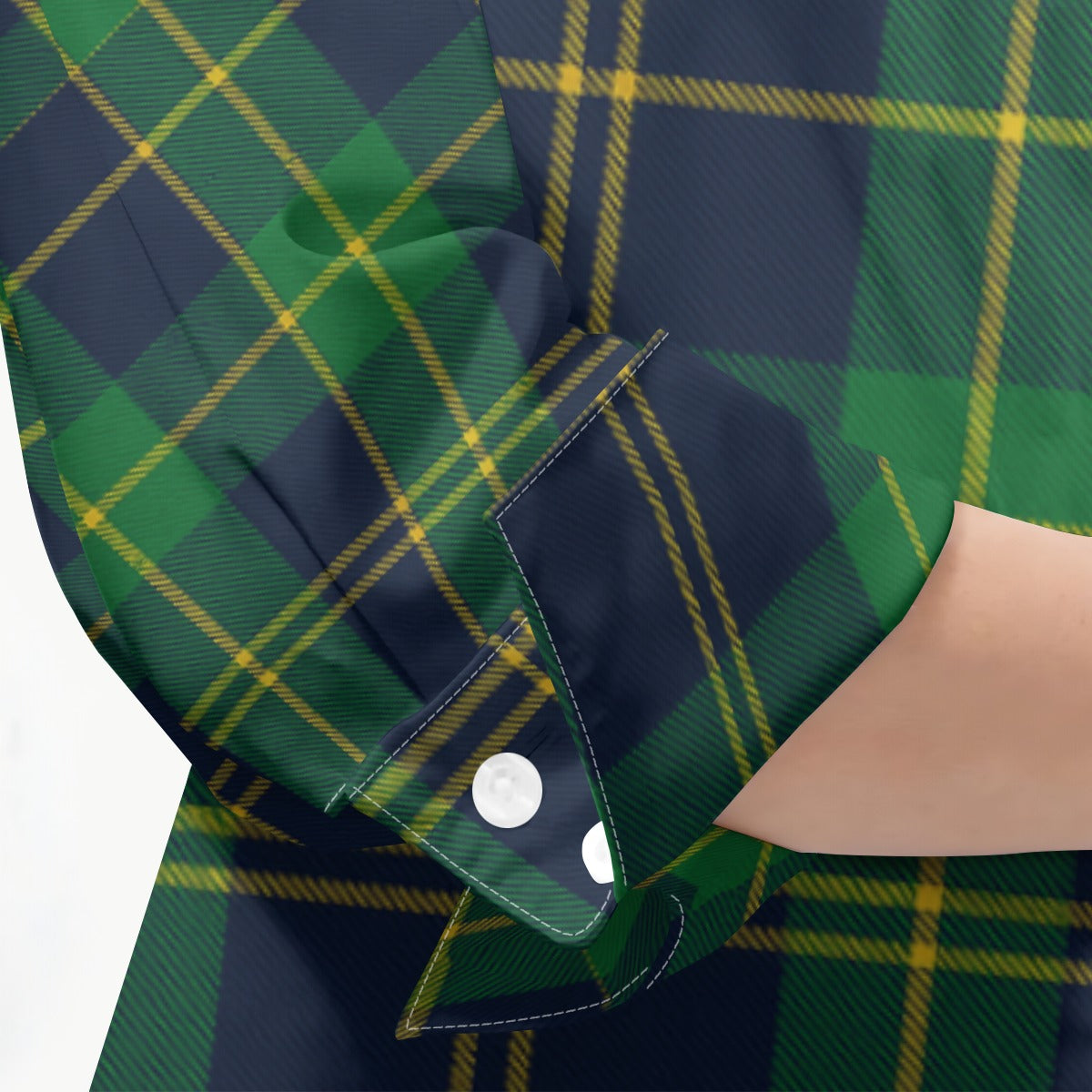 Notre Dame Tartan Plaid Fighting Irish Women's 3/4 Sleeve Shirt