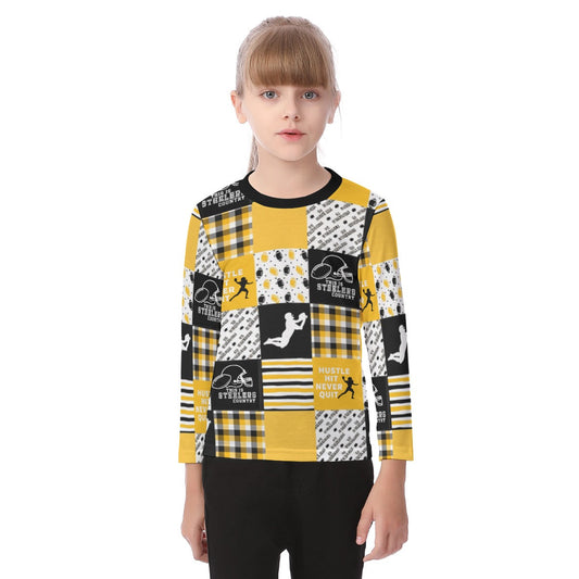 Pittsburgh Steelers All-Over Print Kid's O-neck Long Sleeve T-shirt