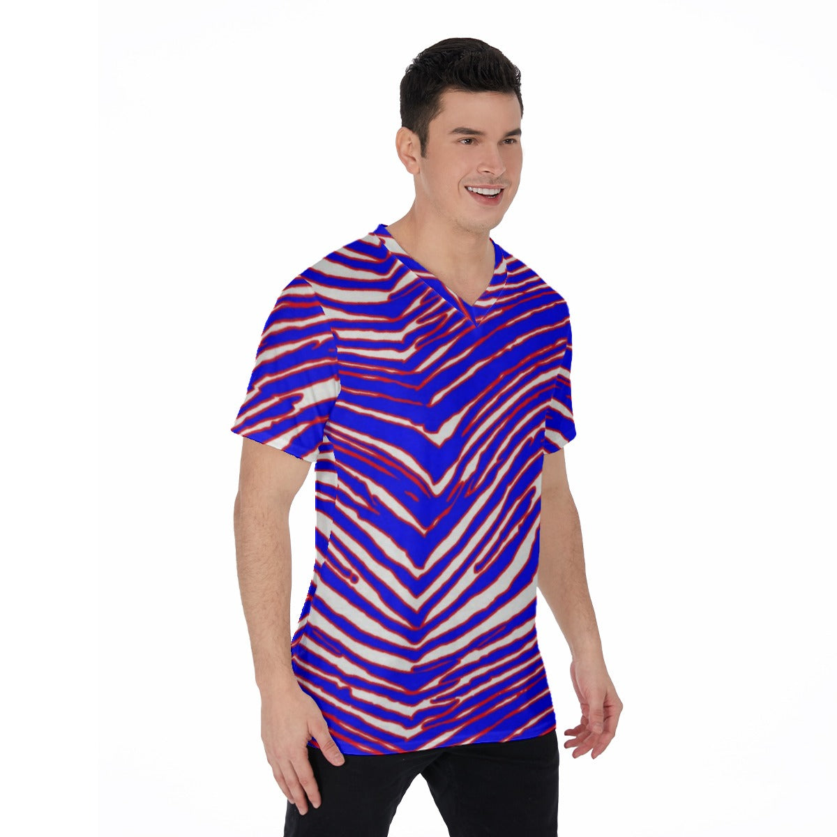 Buffalo Bills Zubaz V-Neck T-Shirt