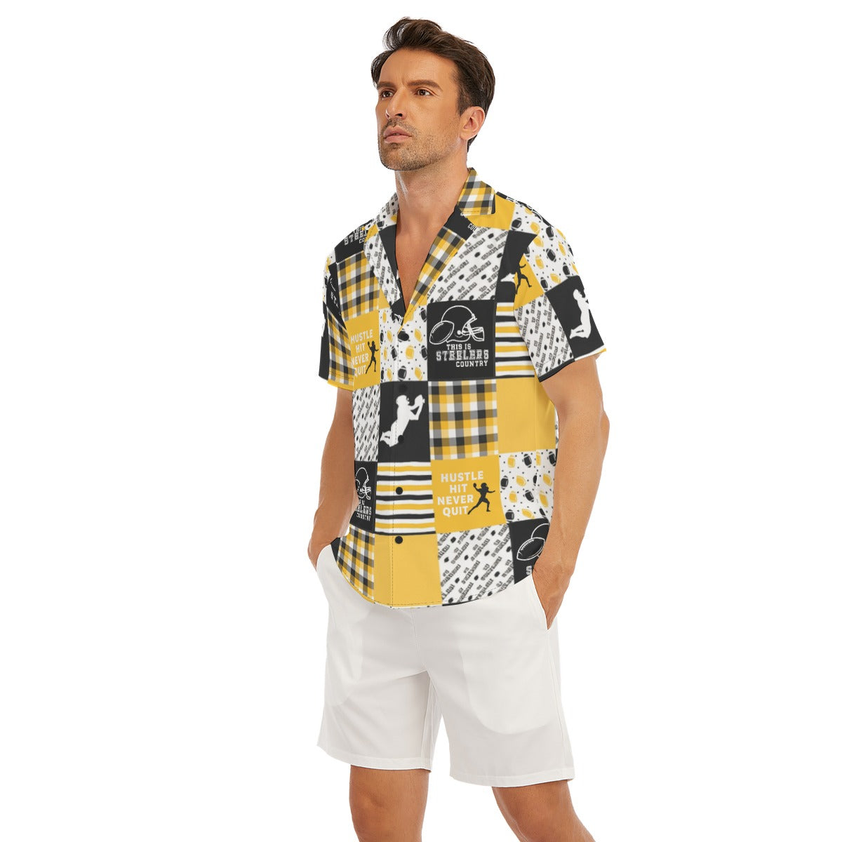 All-Over Print Men's Deep V-neck Short Sleeve T-shirt