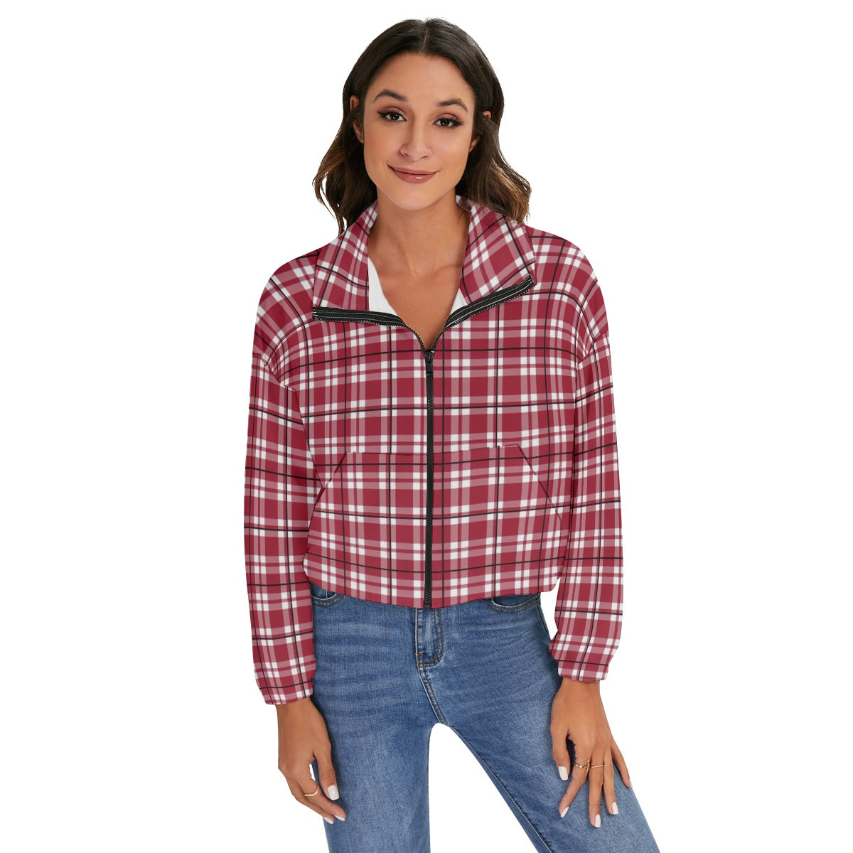 Alabama - Crimson Tide tartan plaid Women's Zip Jacket