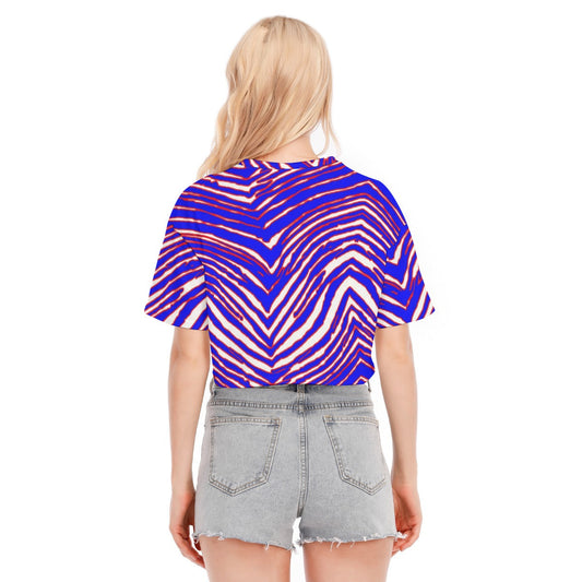 Buffalo Bills Zubaz Women's Cropped T-shirt | 190GSM Cotton
