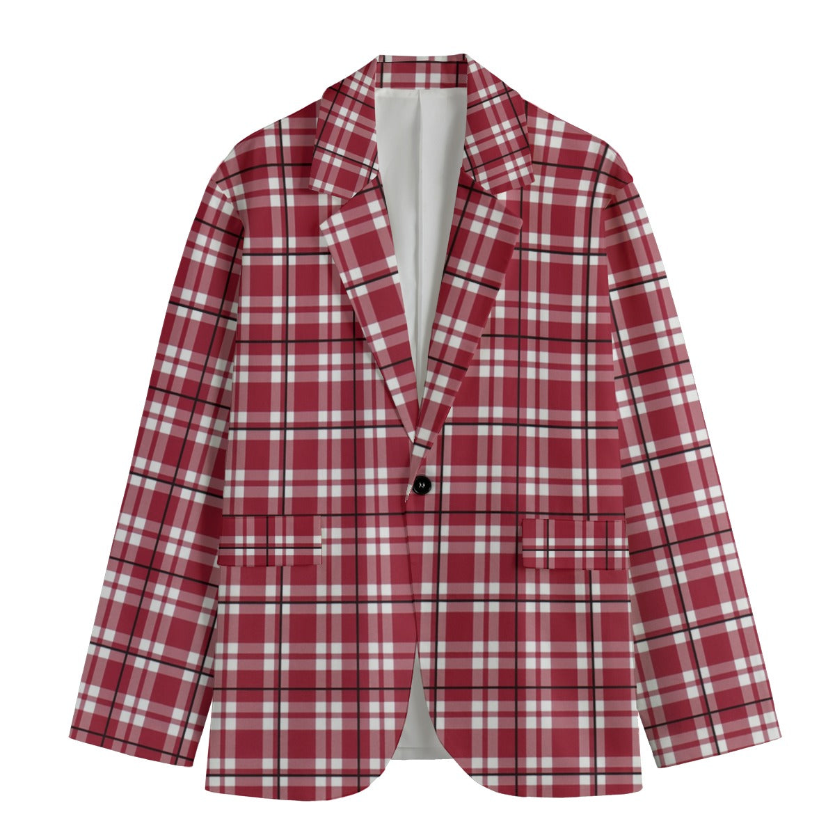 Alabama Tartan Plaid Men's Casual Flat Lapel Collar Blazer