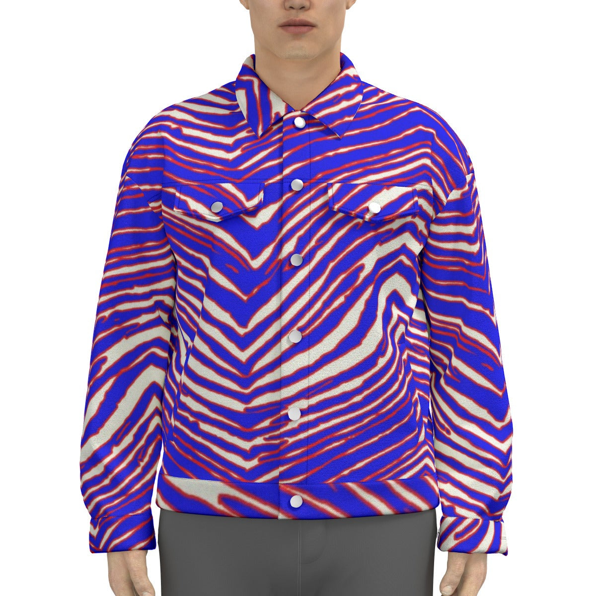 Buffalo Bills Zubaz Unisex Lapel Jacket | 245GSM Cotton