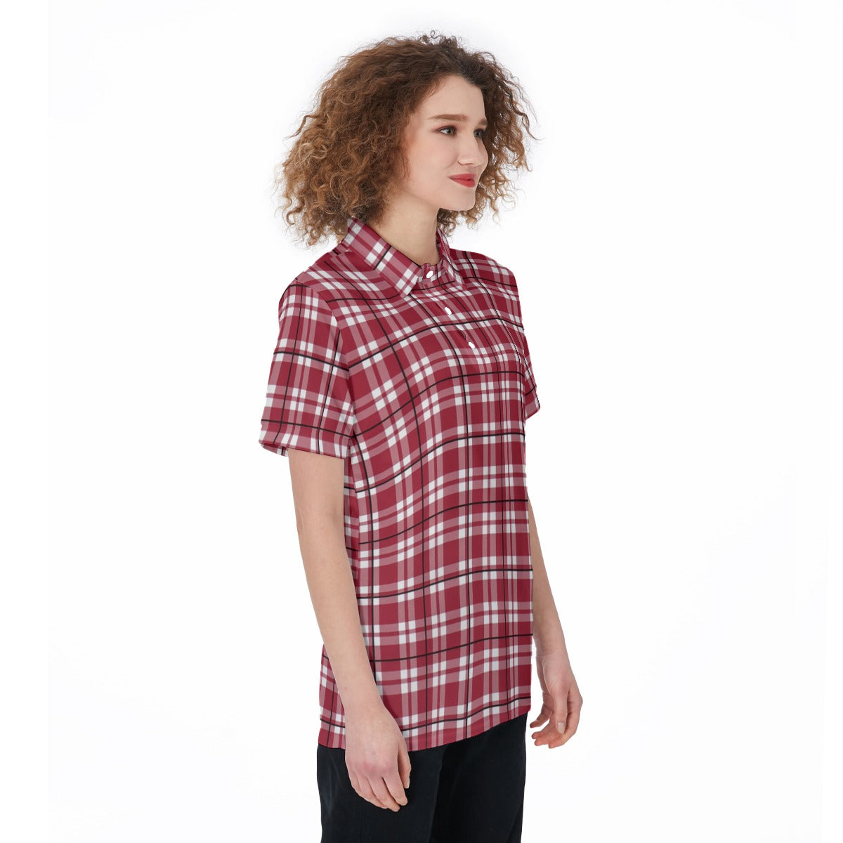 Alabama Tartan plaid Women's Polo Shirt