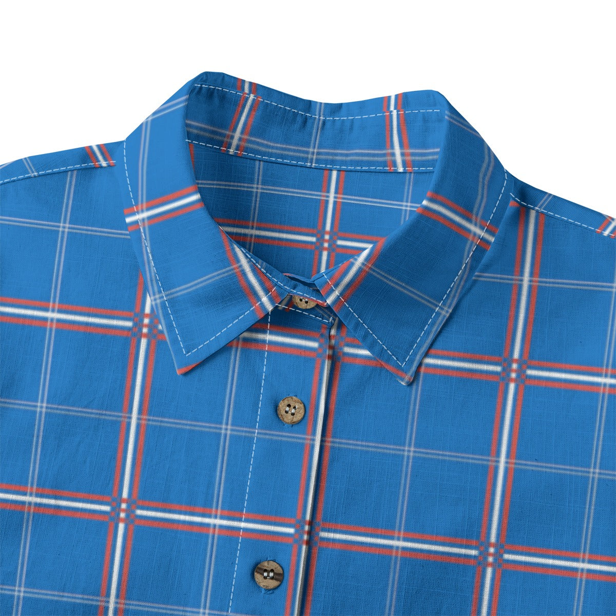 Kansas Tartan Plaid Jayhawks Women's Shirt | 125GSM Cotton