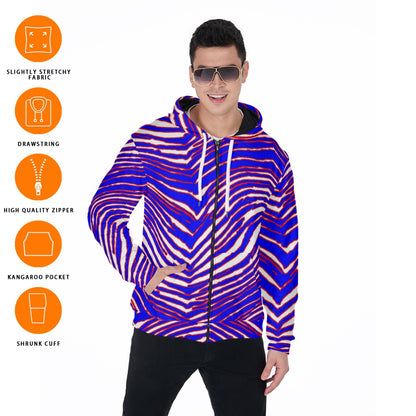 Buffalo Bills Zubaz Zip Up Hoodie With Pocket