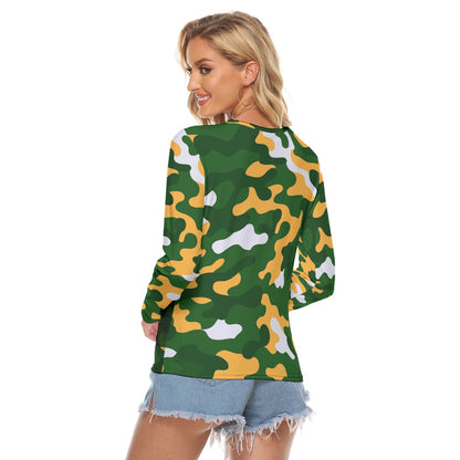 Green Bay Football Game Day All Over Print Women's Stretchable long Sleeve Top