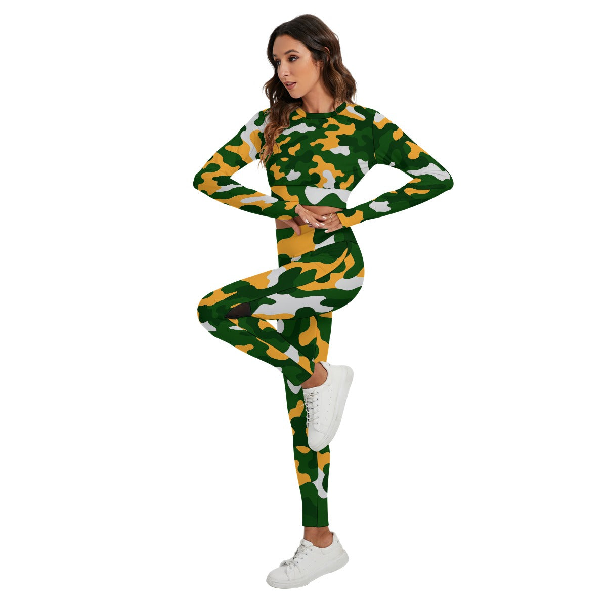 Green Bay Football Game Day All-Over Print Women's Sport Set With Backless Top And Leggings