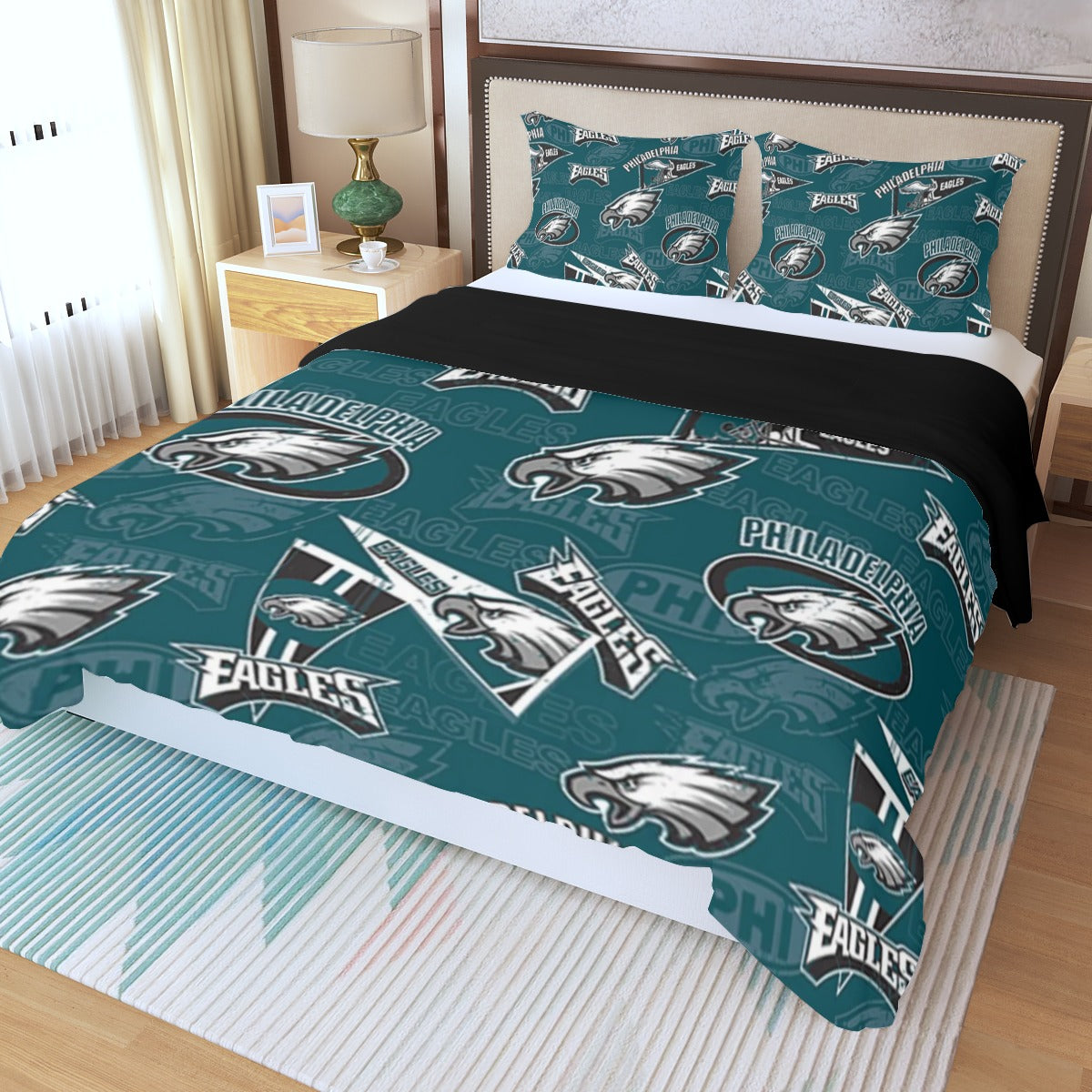 Philadelphia Football Game Day Three Piece Duvet Cover Set | Widened