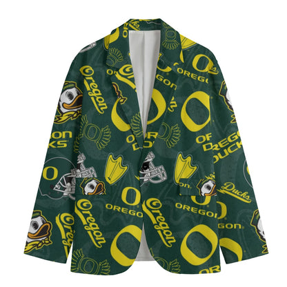 Oregon - Ducks Game Day Flat Lapel Collar Blazer