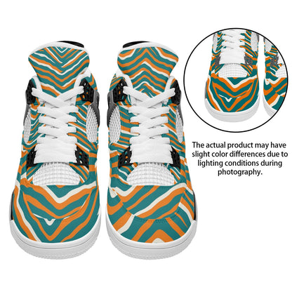 Miami Football Game Day All-Over Print Men's Air Cushion Basketball Shoes
