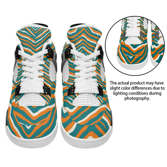 Miami Football Game Day All-Over Print Men's Air Cushion Basketball Shoes