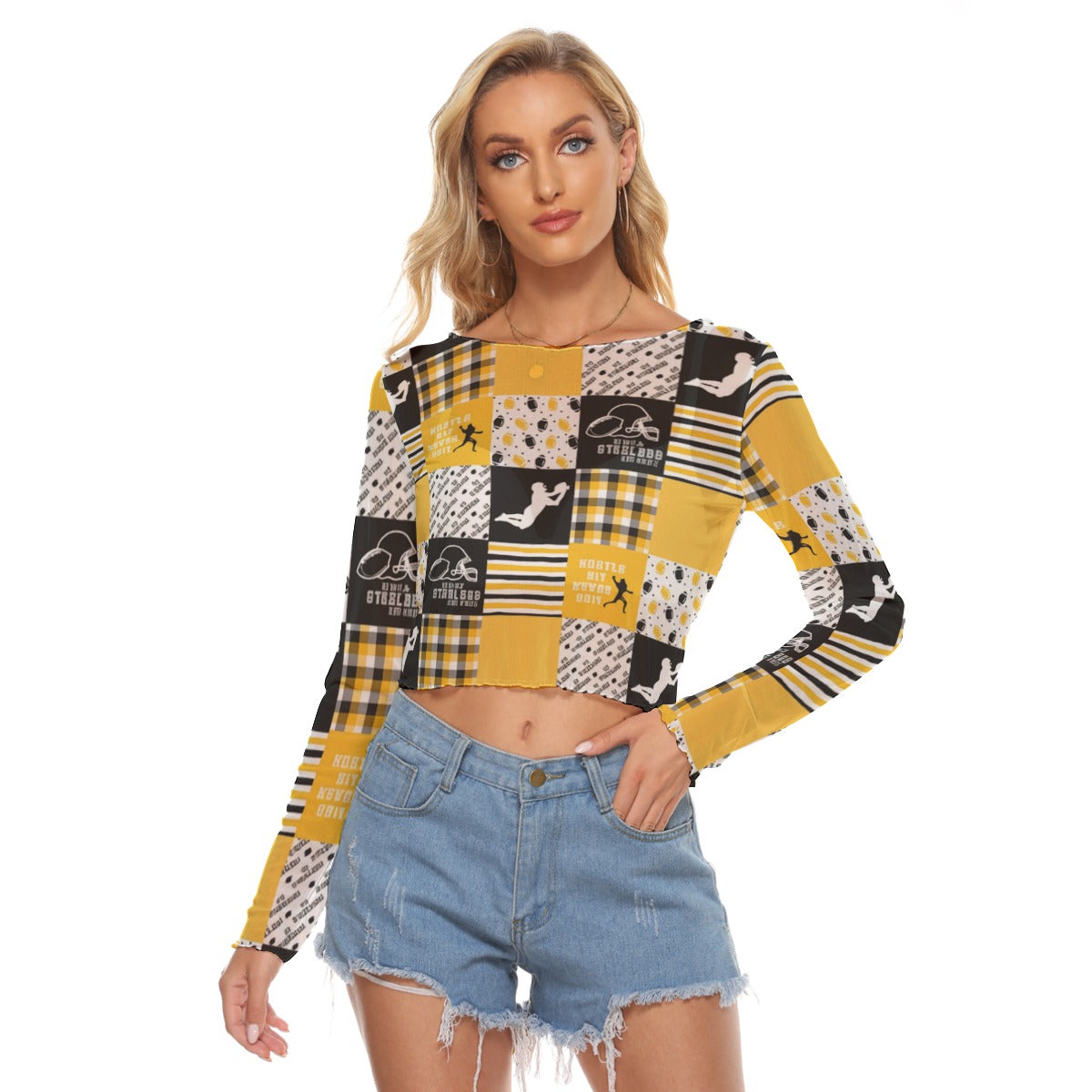 All-Over Print Women's Mesh Long Sleeves T-shirt